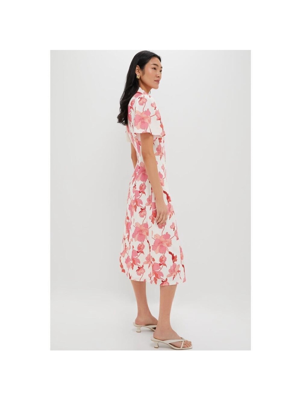 Tuckernuck Hyacinth House Peppa Midi Dress Coral Multi Floral Sz XL NEW - Picture 15 of 16